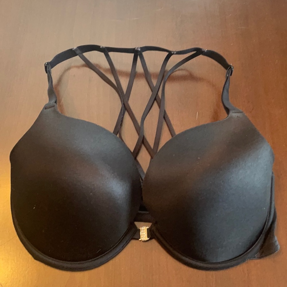 La Senza Beyond Sexy Push Up Bra Black 34DD(E) EUC